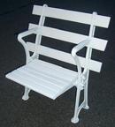 Unrestored seat - Restoration project continues by priming the seat